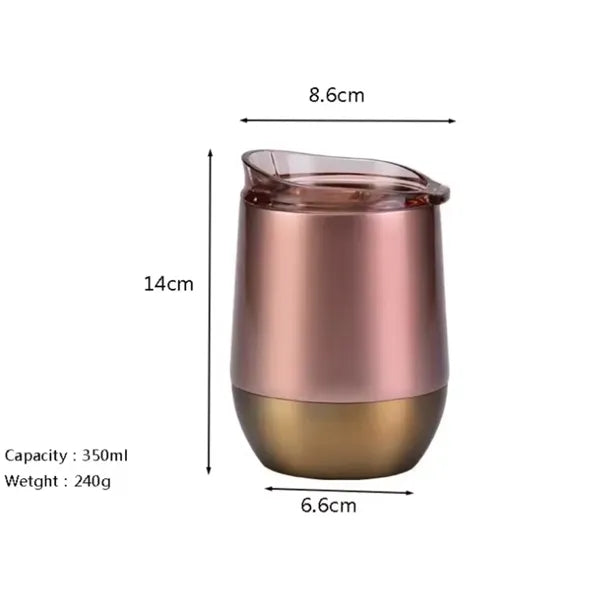 Stainless Steel Wine Tumbler With Lid
