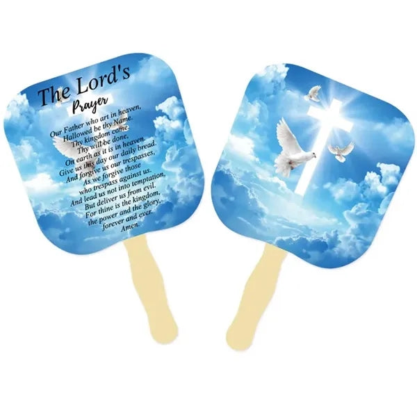 Thin Paper Fans with Wooden Handle for Wedding And Parties