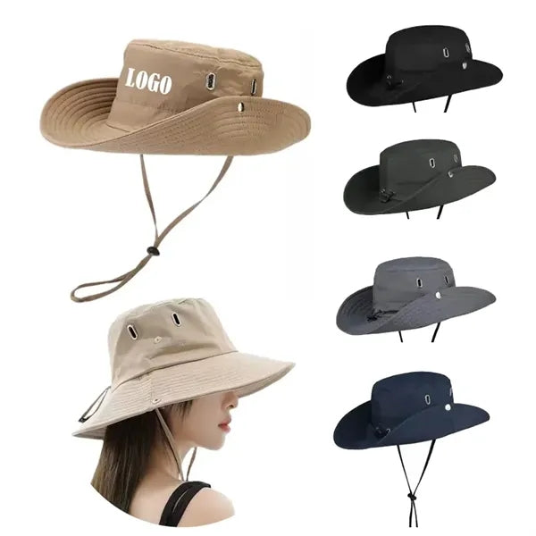 Fisherman Cap Wide Brim Bucket Hat for Fishing & Hiking