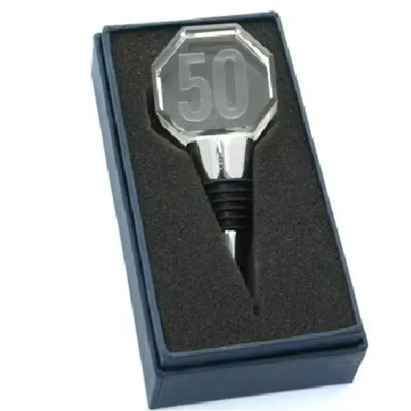 Crystal Octangon Shaped Wine Stopper