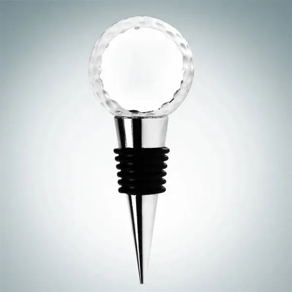 Crystal Golf Ball Bottle Stopper