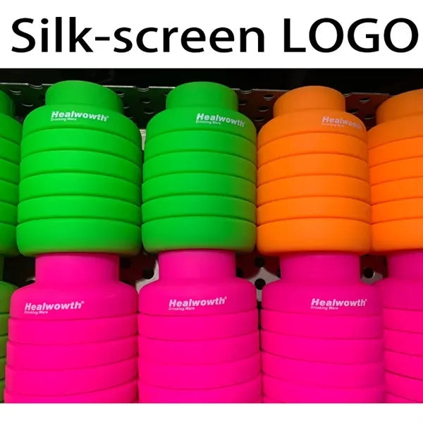 17 oz Collapsible Water Bottle With Carabiner