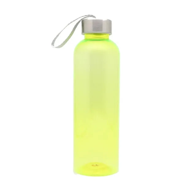 18Oz Plastic Water Bottle with Carrying Strap Lid