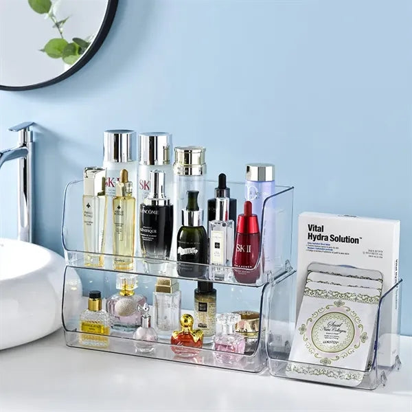 Large Stackable Desktop clear box bins Office Desk Organizer