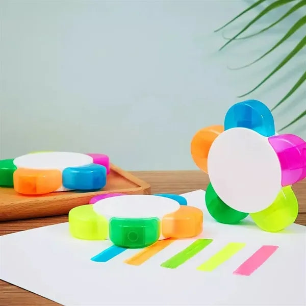 5-in-1 Flower Shape Fluorescent Highlighter Marker