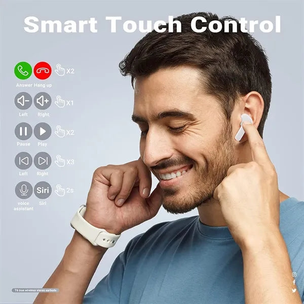 Mini Wireless Bluetooth Headphones With Charging Case and LE