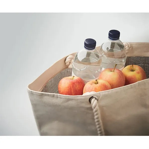 Rope Handle Canvas Beach Tote Bag