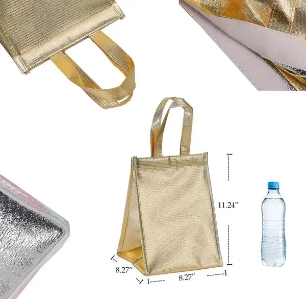 Laser Zipper Insulated Cake Lunch Bag