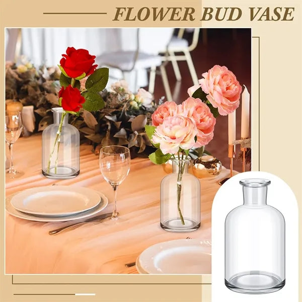 Small Mini Flower Vases for Centerpieces Decorative Glass Bo