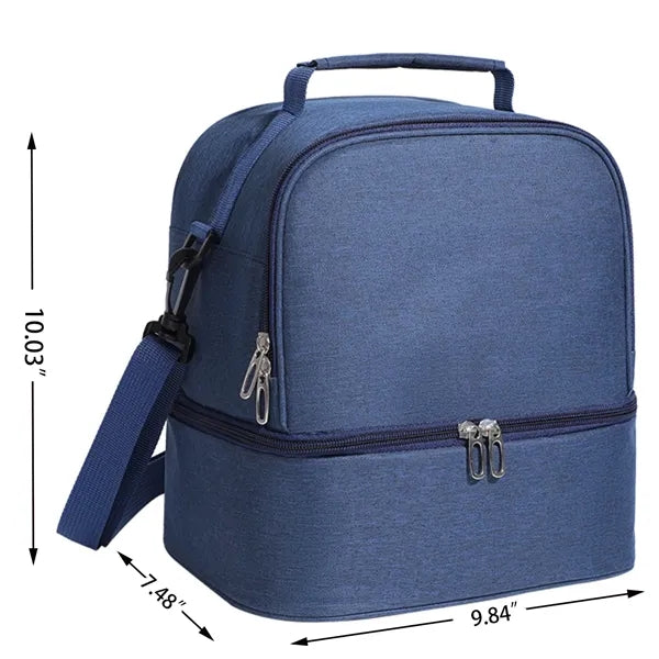 Double Layer Insulated Lunch Bag
