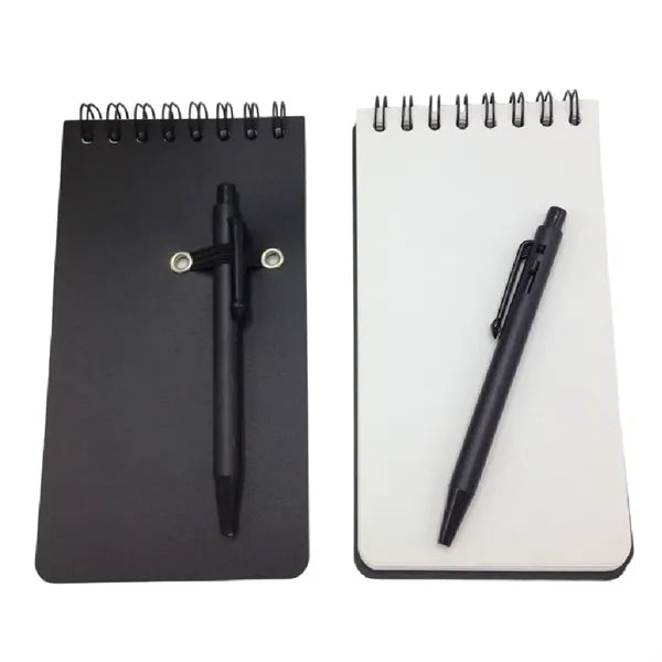 A6 Mini Pocket Spiral Bound Jotter Notebook W/ Pen