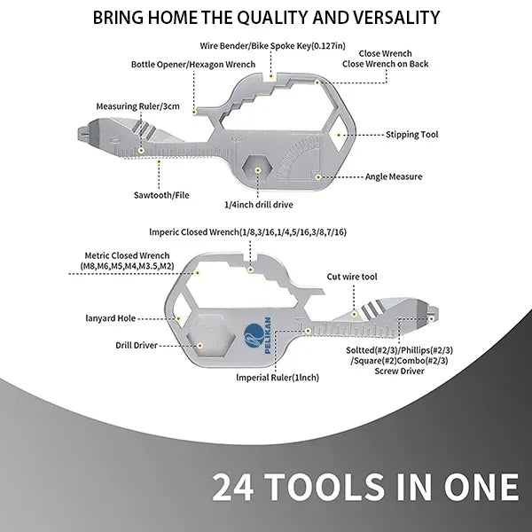 24-in-1 Multi-Tool Keychain