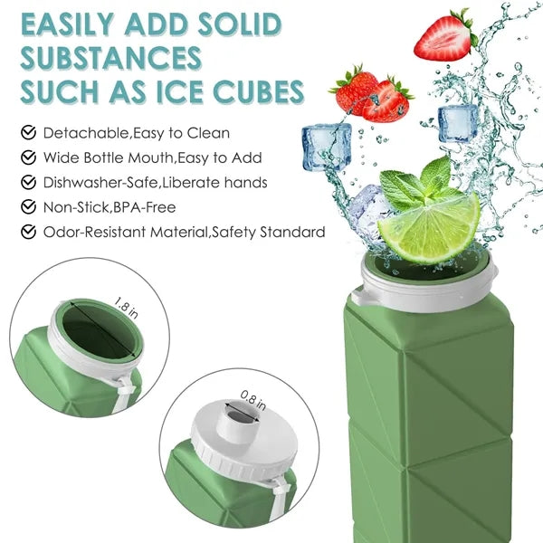 Foldable Water Bottles 610ml for Travel Gym