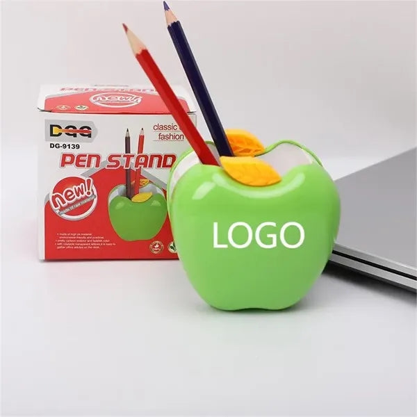 Pen Holder Apple Shaped Plastic: Functional Desk Stationery