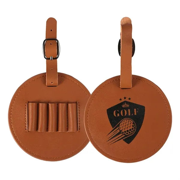 PU Leather Golf Ball Stud Storage Bag