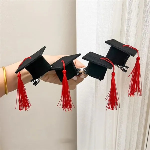 Mini graduation caps with clip