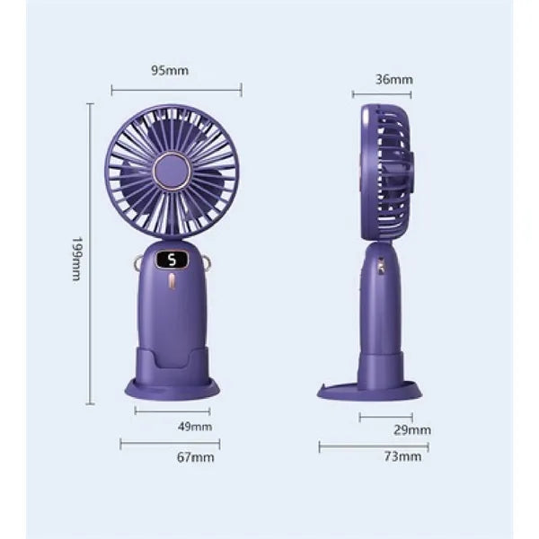 4200mAh Battery Operated Fan 5 Speeds&Digital Display