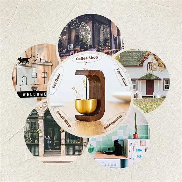 Magnetic Attached Wooden Shopkeeper Doorbell Wind Chime