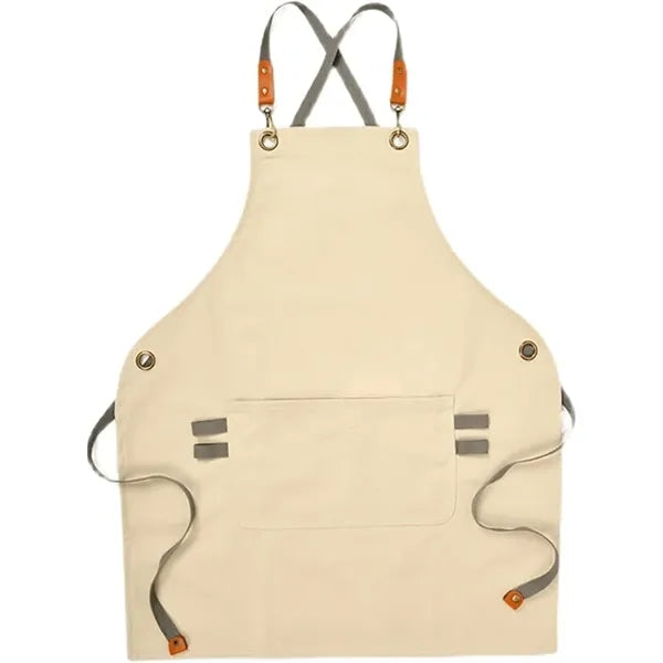 Garden Canvas Kitchen Work Cooking Chef Apron With Pockets