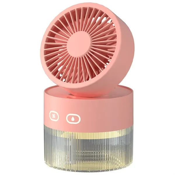 Rechargeable Desk Misting Cooling Fan with Nightlight