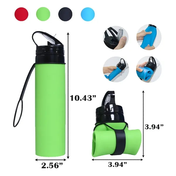 20oz Silicone Collapsible Water Bottle