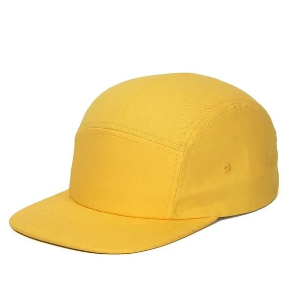 5 Panels Camper Hats Classic Cotton Flat Brim Baseball Cap