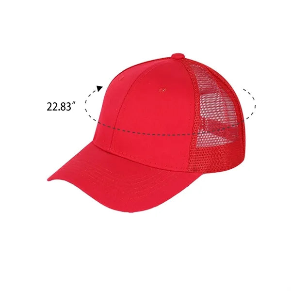 Unisex Adjustable Fitted Six-Panel Trucker Hat