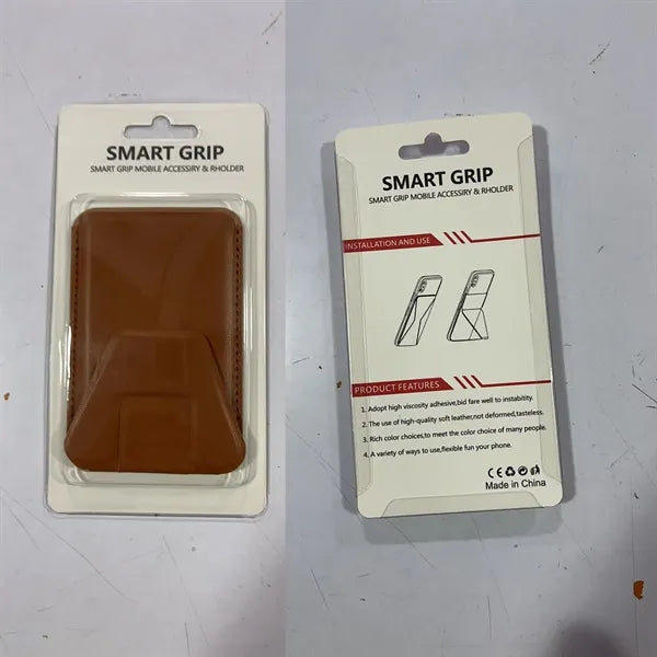 Magnetic Cards Holder Pu Leather Phone Stand
