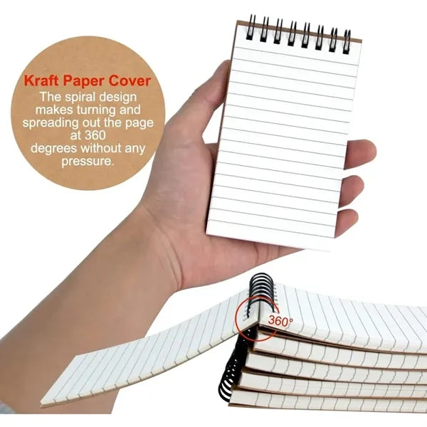 Recyclable Spiral Small Notebooks Pack