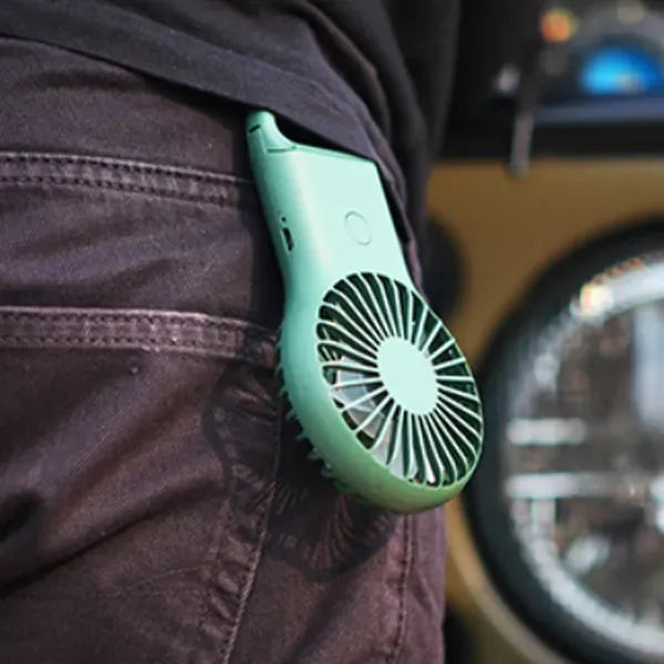 Portable Mini Hand Held Ourdoor Carabiner Keychain Fan