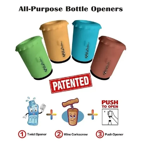 Multifunctional 3 In 1 Bottle Opener