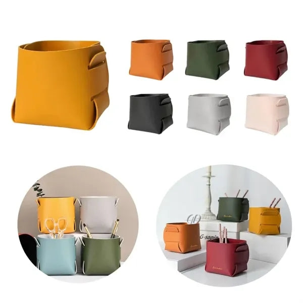 PU Leather Standing Pen Holder