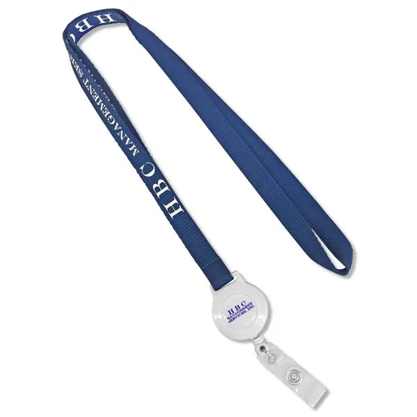Printed Lanyard and Retractable Badge Reel Set