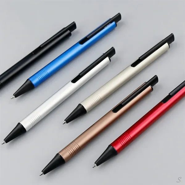 Metal Retractable Ballpoint Pen Office Click Rollerball
