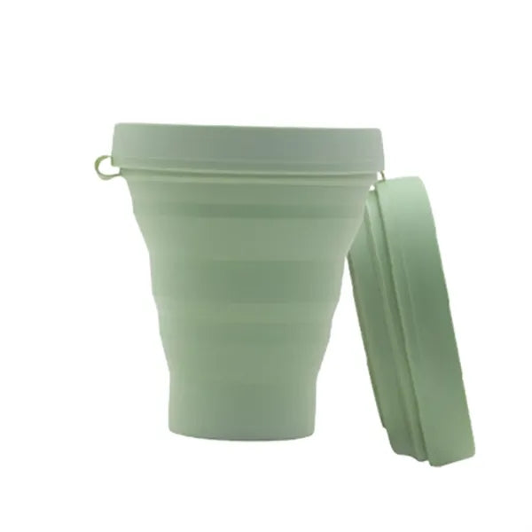 10.9OZ Portable Outdoor Camping Foldable Silicone Water Cup
