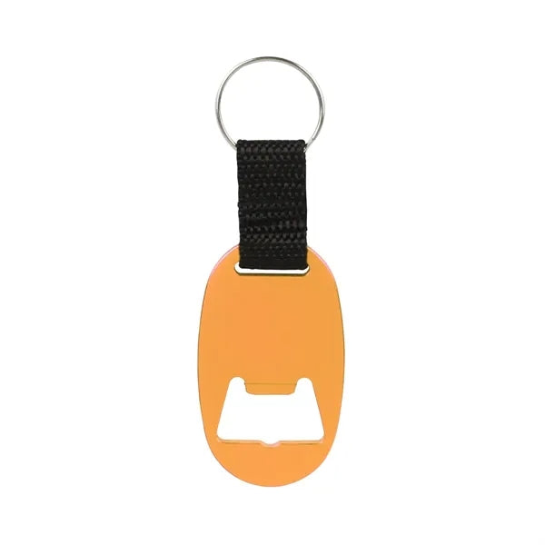 Oval Aluminum Bottle Opener w/ Key Ring
