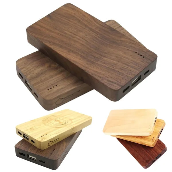 Eco-Friendly Wooden Charger Power Bank