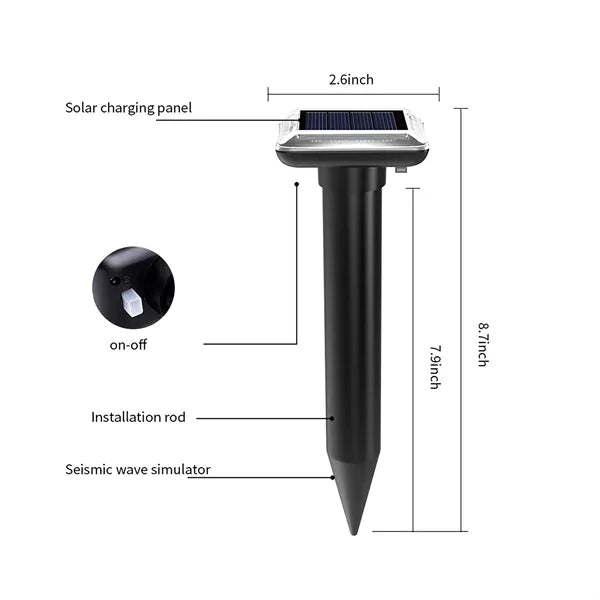 Solar Mole Repellent Stakes