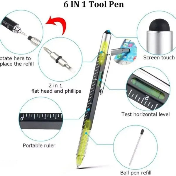 6-in-1 Multitool Tech Tool Pen