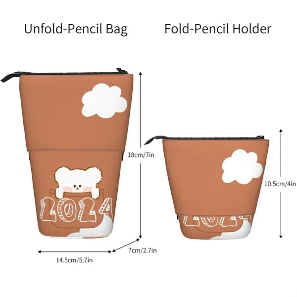Foldable Pencil Holder Multifunction Pen Pouch Full color