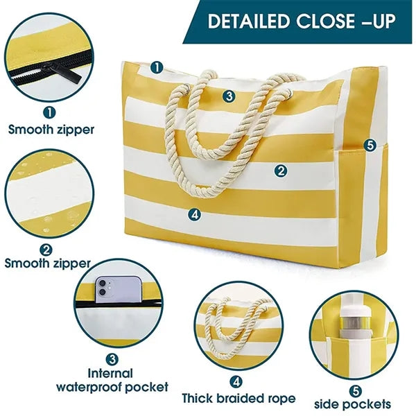 Waterproof Sandproof Large Pool Beach Tote Bag