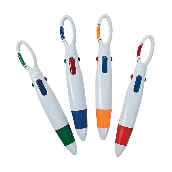 4 Color in One Buckle Carabiner Ballpoint Pen