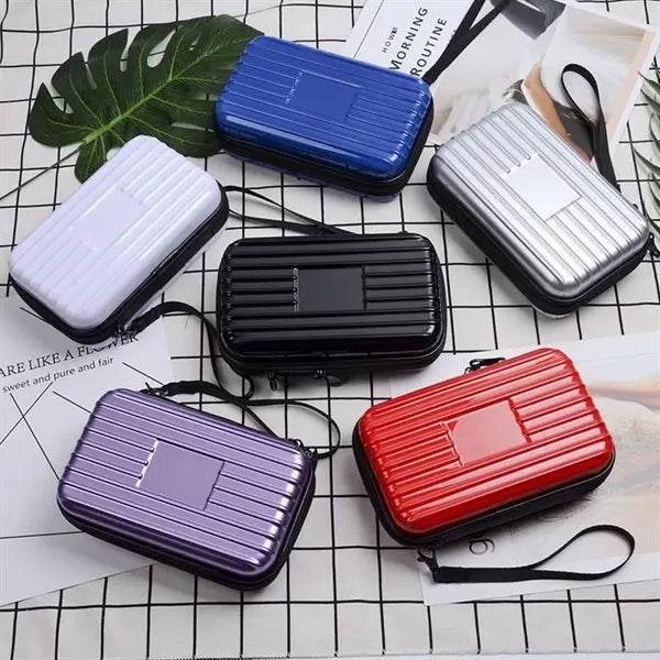 Portable Hard Shell Cosmetic Case Makeup Train Organizer Bag