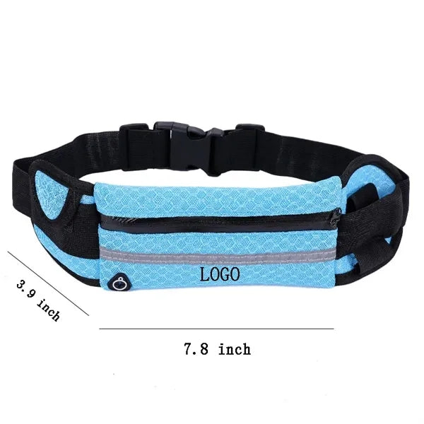 Sports Waist Belt Fanny Pack Zipper Closure & Bottle Holder