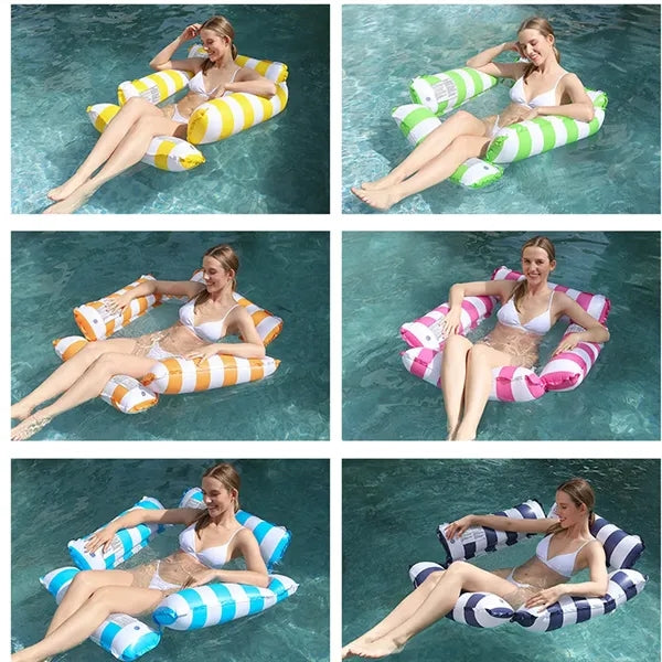 Portable Light Float Inflatable Hammock for Pool Water Chair