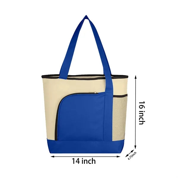 Zipper Polyester Tote Bag