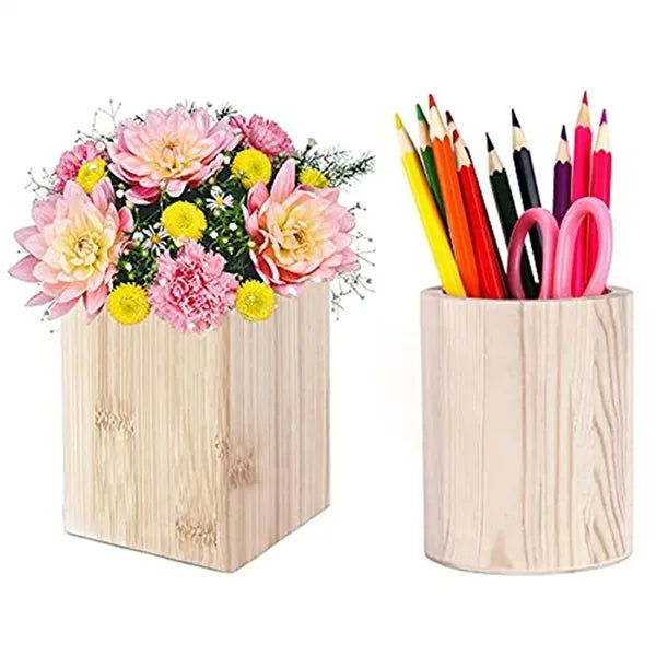 Wooden Pen Container