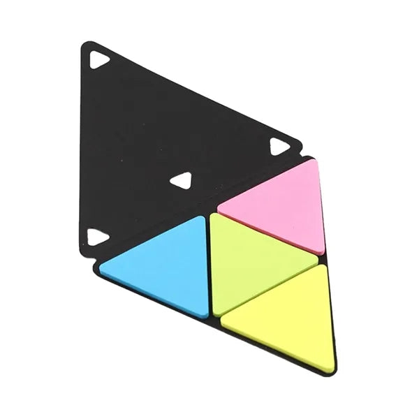 Eco Triangle Shaped 4-color Sticky Flags Notes Booklet