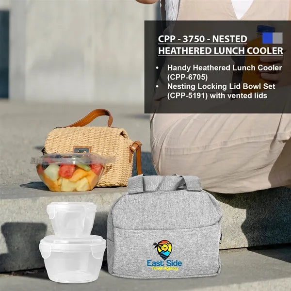 Nested Heathered Lunch Cooler