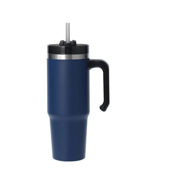 30 Oz Tavel Car Water Holder Insulated Vacuum Mug W/ Handle